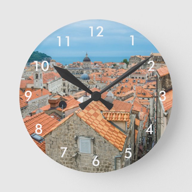 Dubrovnik Stadtzentrum Runde Wanduhr (Vorderseite)