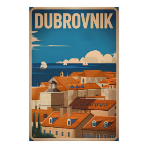 Dubrovnik Vintag Poster