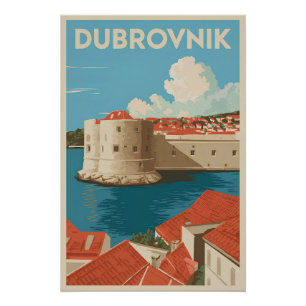 Dubrovnik Vintag Poster
