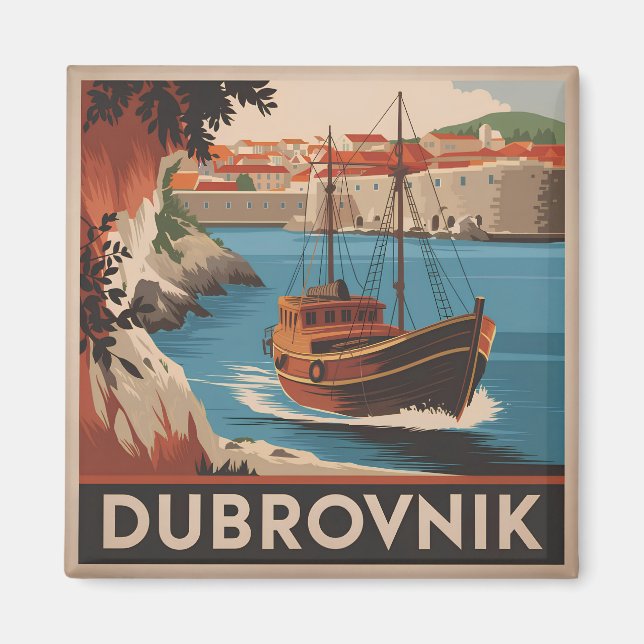 Dubrovnik vintage magnet (Vorne)