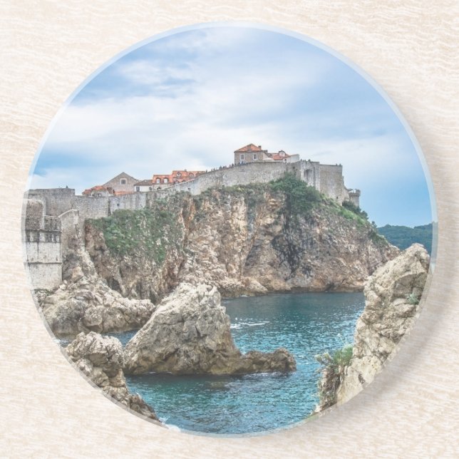 Dubrovnik Wände Blick aufs Meer Getränkeuntersetzer (Vorne)