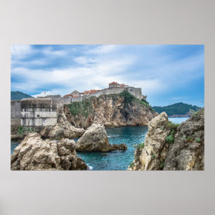 Dubrovnik Wände Blick aufs Meer Poster