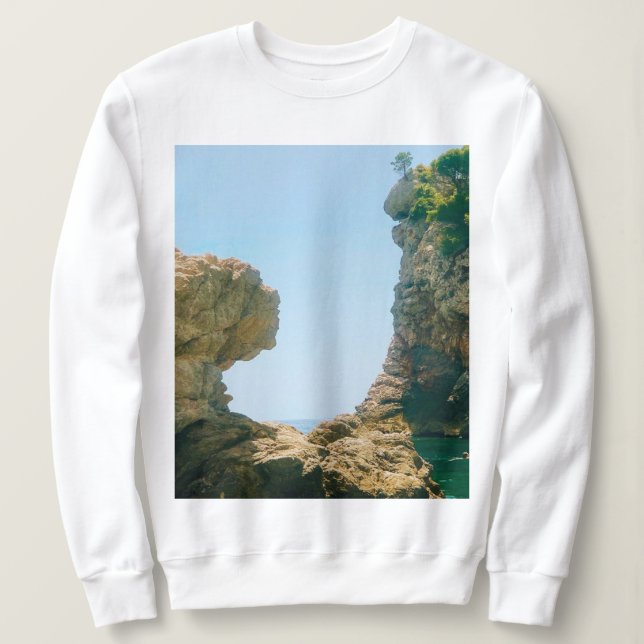 Dubrovnik West Harbor and Pier Sweatshirt (Design vorne)