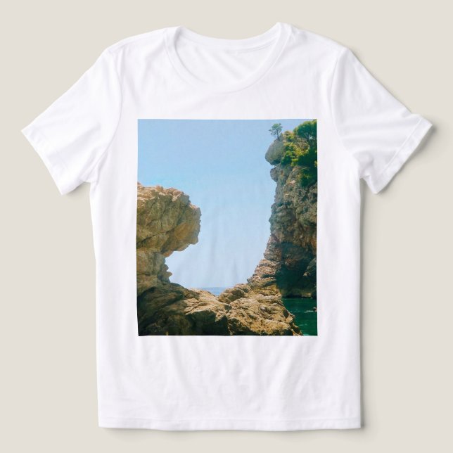 Dubrovnik West Harbor and Pier Tri-Blend Shirt (Design Vorderseite)