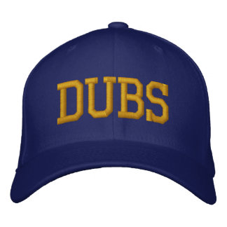 "DUBS" Baseball Cap - Blau und Gold Bestickte Baseballkappe