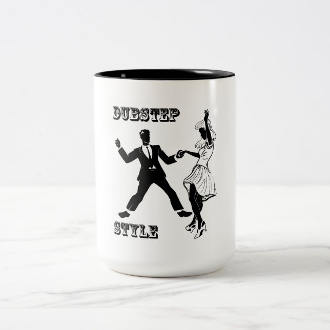 Dubstep Art-Tasse Zweifarbige Tasse (Mittel)