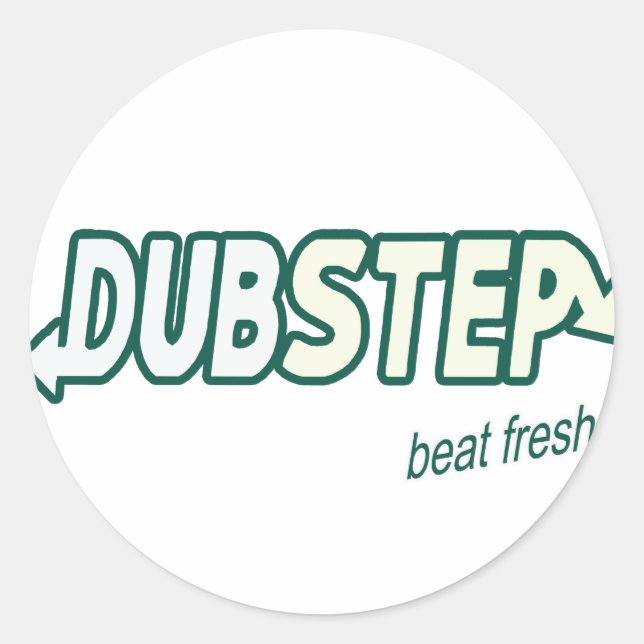 DUBSTEP Beat Frisch Runder Aufkleber (Vorderseite)