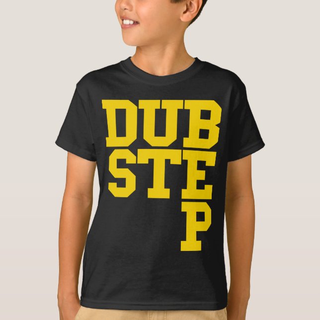 Dubstep Blockletter (Gold) T-Shirt (Vorderseite)