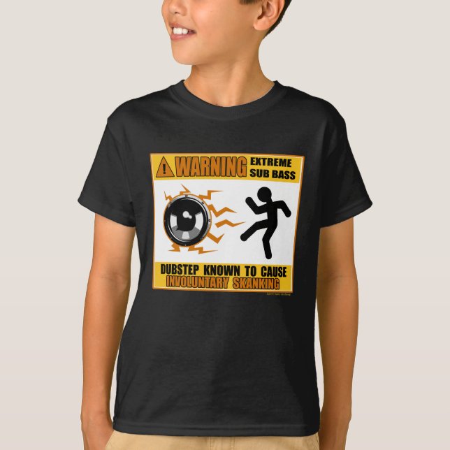 DUBSTEP, das extremen Baß warnt T-Shirt (Vorderseite)