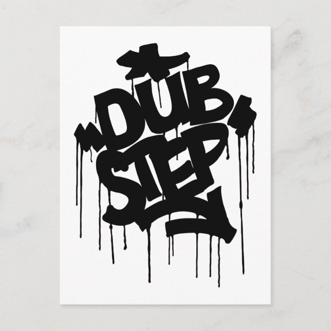 Dubstep FatCap Black Postkarte (Vorderseite)
