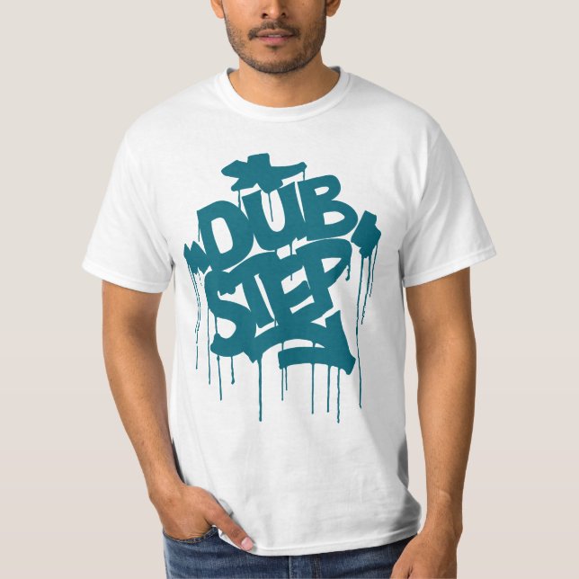 Dubstep FatCap Riff-Blau T-Shirt (Vorderseite)