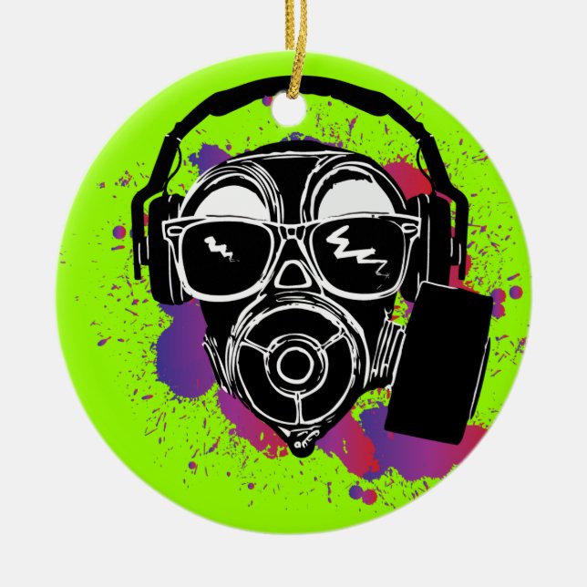 Dubstep Gasmask Keramikornament (Vorne)