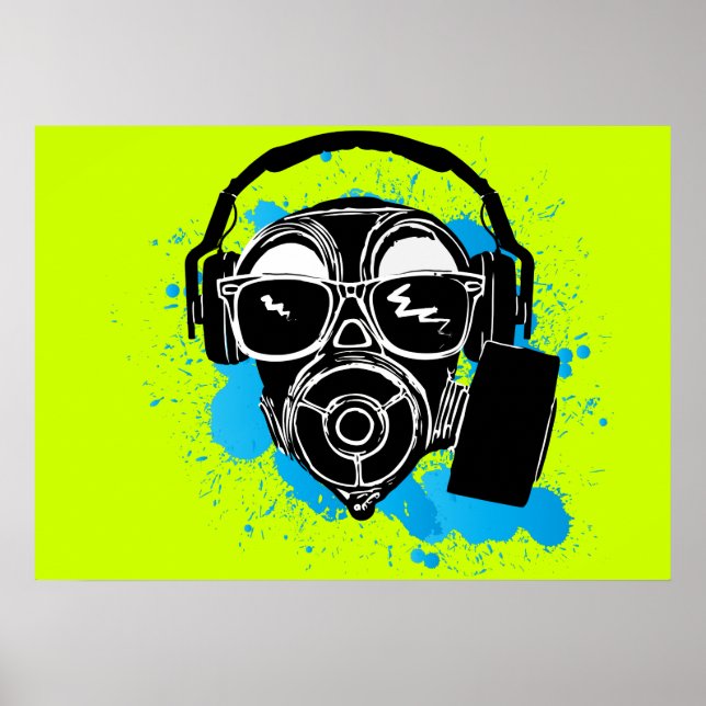 Dubstep Gasmaske Poster (Vorne)