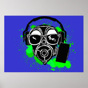 Dubstep Gasmaske Poster