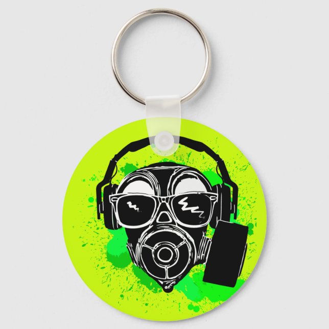 Dubstep Gasmaske Schlüsselanhänger (Vorderseite)