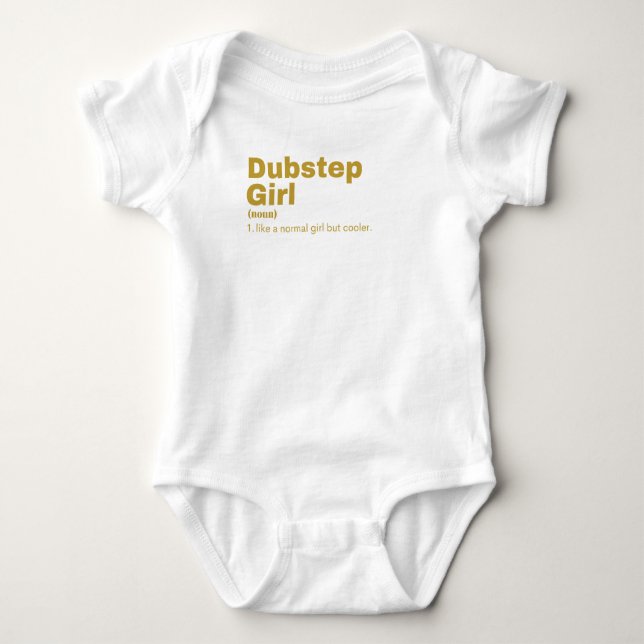 Dubstep Girl - Dubstep Baby Strampler (Vorderseite)