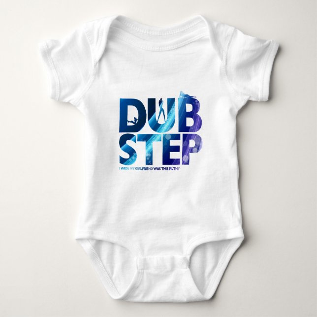 Dubstep I Wunsch meine Freundin war schmutziger Baby Strampler (Vorderseite)