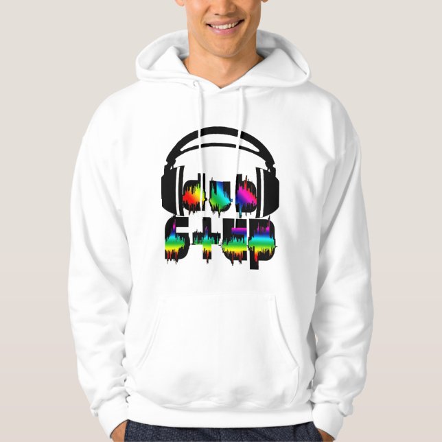 Dubstep Kopfhörer Hoodie (Vorderseite)