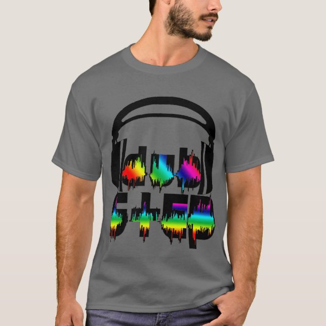 Dubstep-Kopfhörer T-Shirt (Vorderseite)