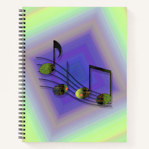 Dubstep-Noten-Spiralblock Notizbuch