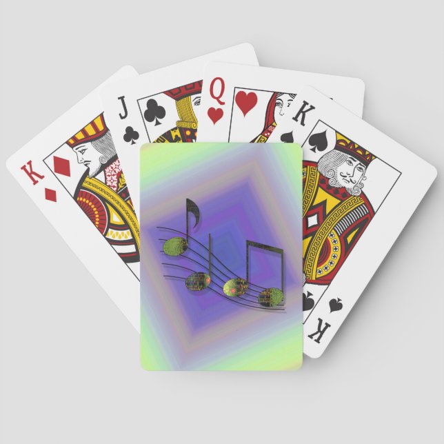 Dubstep Notes Classic Playing Cards Spielkarten (Rückseite)