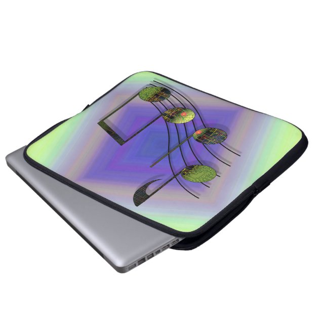 Dubstep Notes Notebook Sleeve (Vorne Knopf)