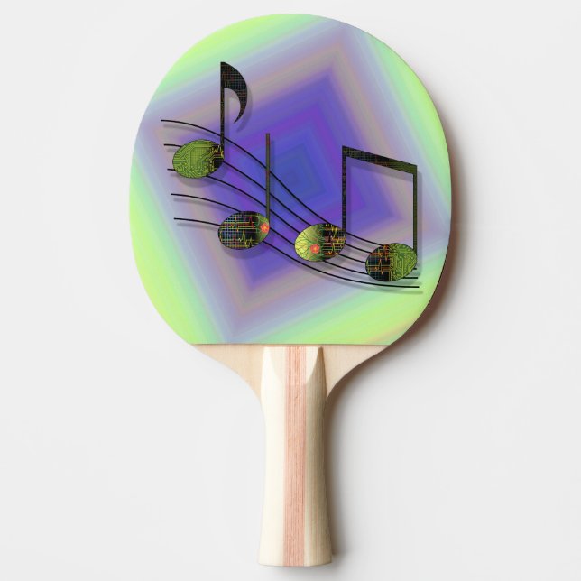 Dubstep Notes Ping Pong Paddle Tischtennis Schläger (Vorderseite)
