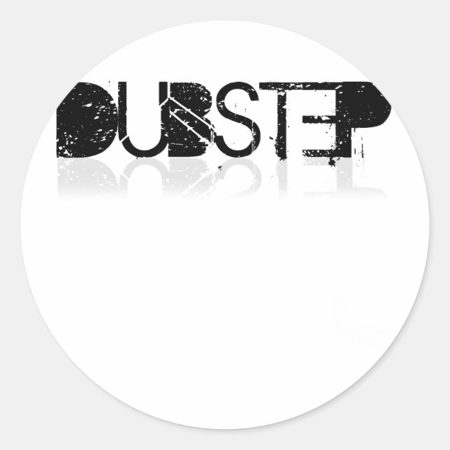 Dubstep Reflektion Runder Aufkleber (Vorderseite)