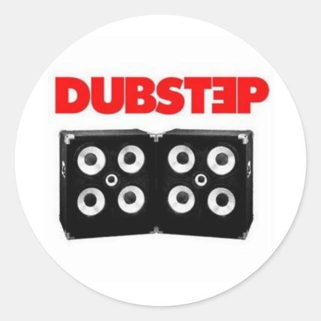 Dubstep Runder Aufkleber (Vorderseite)