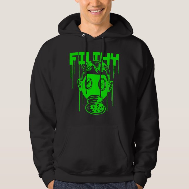 Dubstep schmutzige Gasmaske Hoodie (Vorderseite)