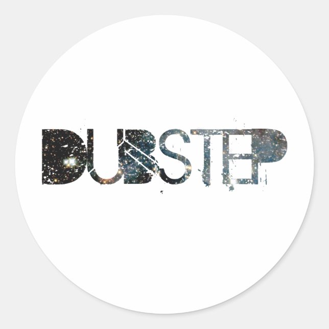 Dubstep Space Runder Aufkleber (Vorderseite)