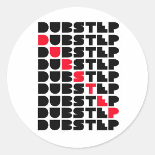 Dubstep WALL Girls Typ Dubstep Musik Runder Aufkleber