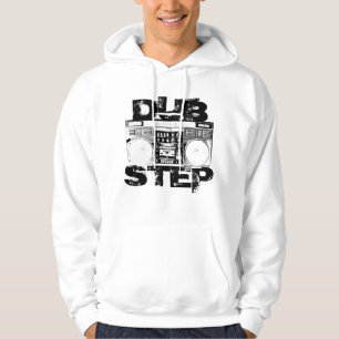 Dubstep weißer Boombox Hoodie