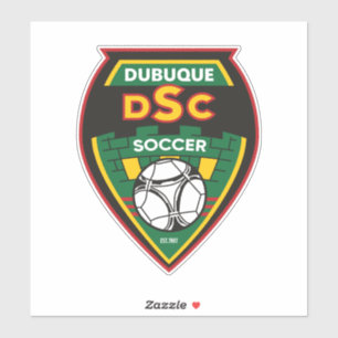 Dubuque Fußballclub Auto-Aufkleber Aufkleber