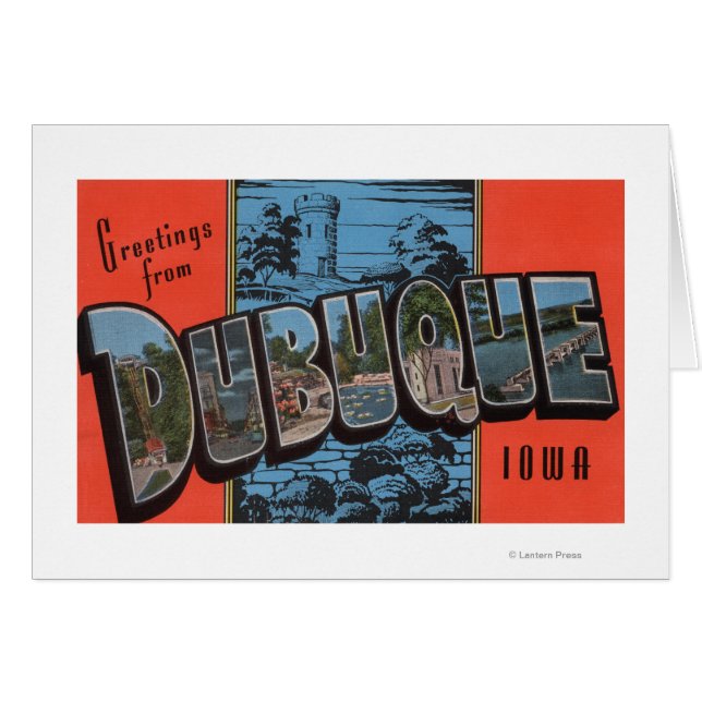 Dubuque, IowaGroße BuchstabenszenenDubuque, IA (Vorderseite (Horizontal))