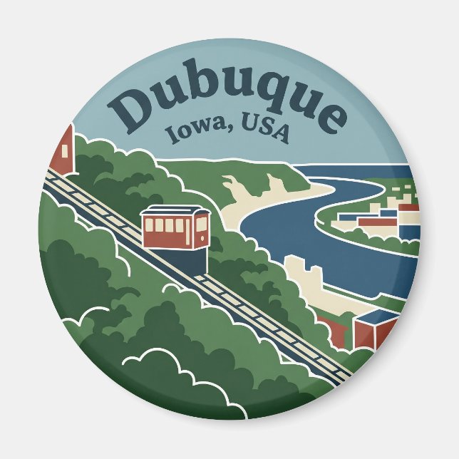Dubuque USA Magnet (Vorne)