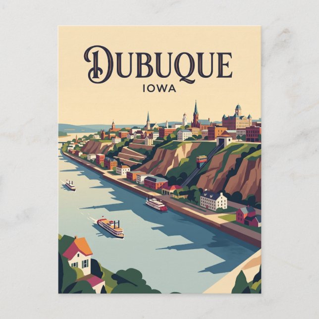 Dubuque USA Postkarte (Vorderseite)