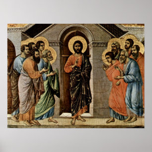 Duccio di Buoninsegna - Christus scheint Apostel z Poster