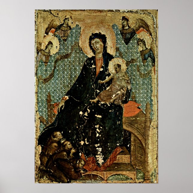 Duccio di Buoninsegna - Madonna mit den Franziskan Poster (Vorne)