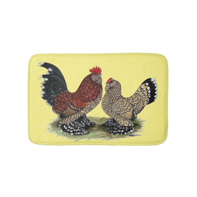 D'Uccle Bantams: Mille Fleur Badematte (Vorderseite)