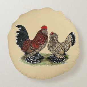 D'Uccle Bantams: Mille Fleur Rundes Kissen