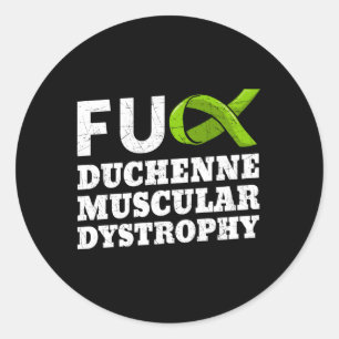 Duchenne Musculy Dystrophy Warrior Awareness Ribb Runder Aufkleber