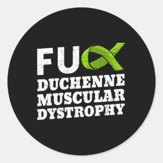 Duchenne Musculy Dystrophy Warrior Awareness Ribb Runder Aufkleber