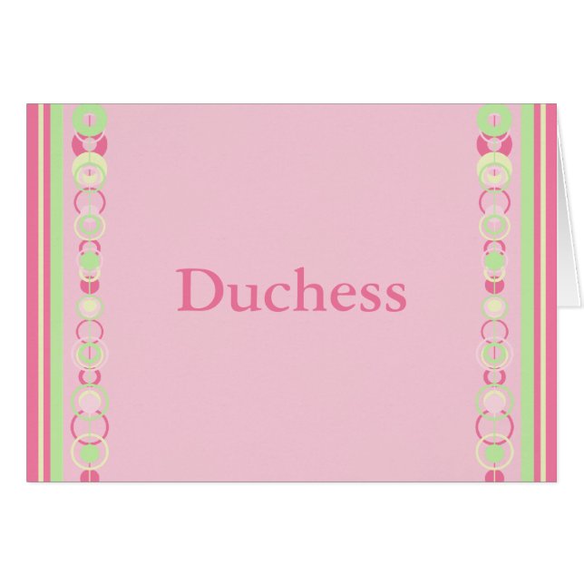 Duchess Modern Circle Name Card (Vorderseite (Horizontal))