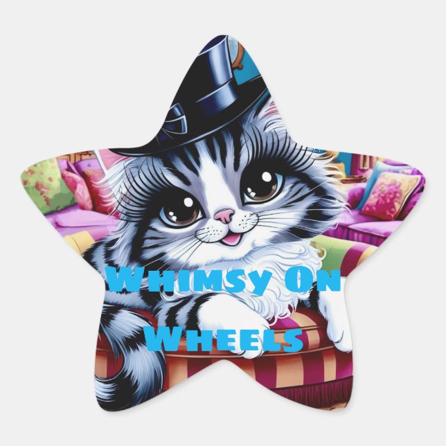 Duchess Whimsy Kitty Stern-Aufkleber (Vorderseite)