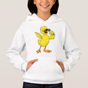 Duck als Sänger mit Mikrofon Hoodie