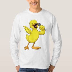 Duck als Sänger mit Mikrofon T-Shirt