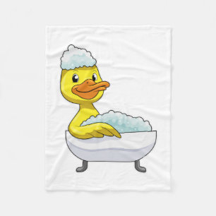 Duck am Baden mit Badewanne & Schaumbad Fleecedecke