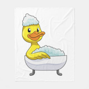 Duck am Baden mit Badewanne & Schaumbad Fleecedecke