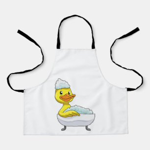 Duck am Baden mit Badewanne & Schaumbad Schürze